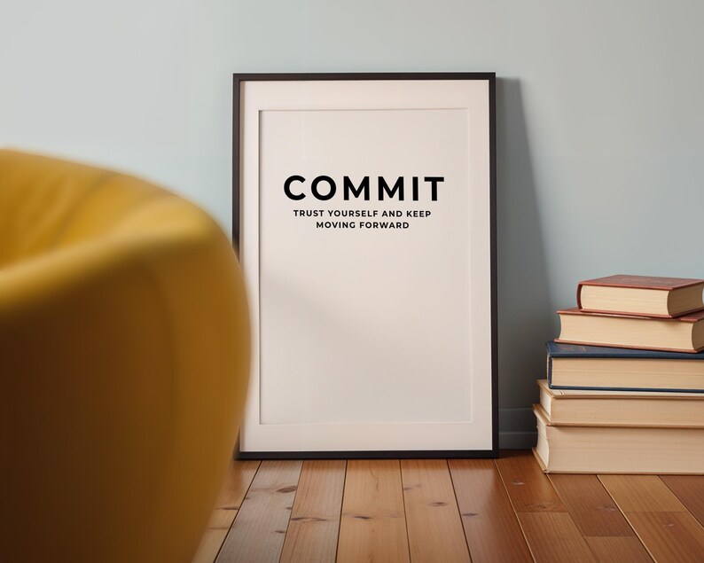 Póster tipográfico / Frase inspiradora / Arte mural sobre disciplina / Motivación imagen 5