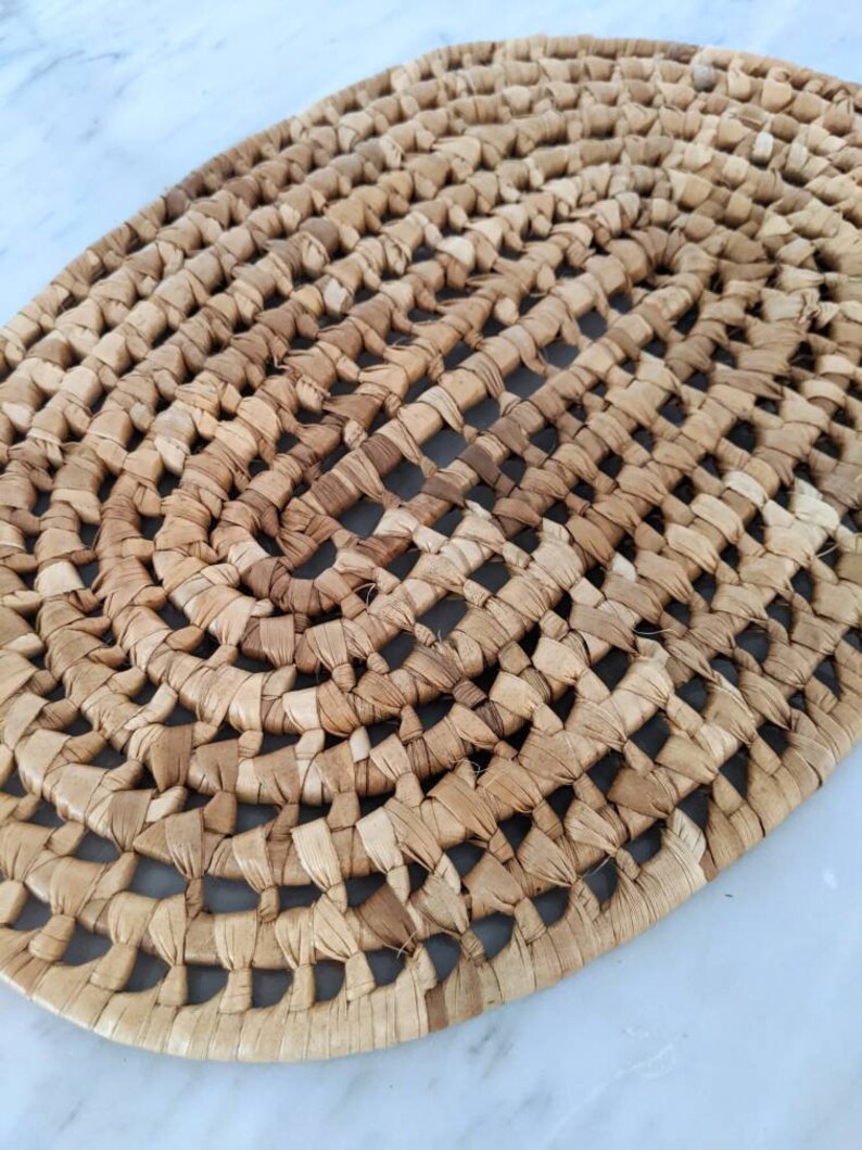 Oval Rattan Wicker Seagrass Placemat Etsy
