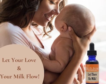 Herbal Breastfeeding Natural Supplement to Increase Breast Milk Supply 1oz. Let There Be Milk! Tincture