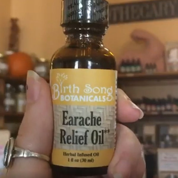 Herbal Earache Relief Oil for Ear Pain and Swimmer Ear- Blended with Mullein Flowers and Garlic