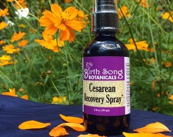 Natural Cesarean Recovery Spray- To Keep The Incision Site Clean and Promote Healthy Skin with Organic Lavender by Birth Song Botanicals