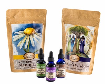 Perimenopause and Menopause Herbal Gift Set for Wise Women and Crones. Makes a great rite of passage gift.
