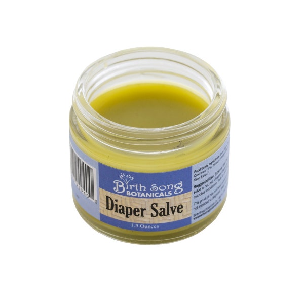 Natural Herbal Diaper Salve To Sooth Diaper Rash and Thrush- Cloth Diaper Safe by Birth Song Botanicals
