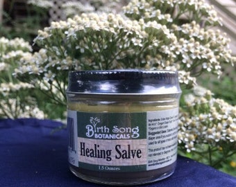 Herbal Salve- Best Natural First Aid Ointment Made with Organic Calendula and Plantain