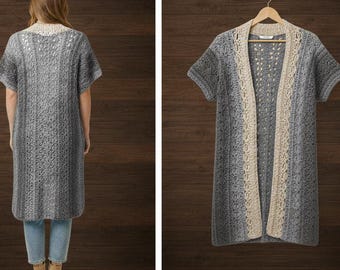Fairy Wing Ruana Crochet Pattern, Boho Lace Cardigan, Lightweight Kimono (PDF Pattern)