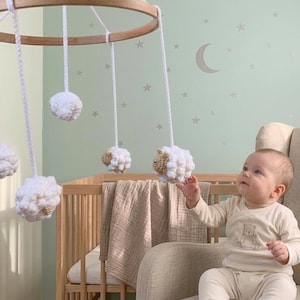 Gehäkelte Schaf Babymobile Häkelanleitung, Amigurumi Lamm Kinderzimmer Dekor (PDF-Muster)