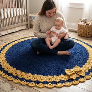 Crochet Newborn Blanket, Shell Stitch Circular Baby Blanket PDF Pattern