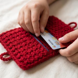 Crochet Card Holder Wallet Pattern, Easy DIY Accessory (PDF Pattern)