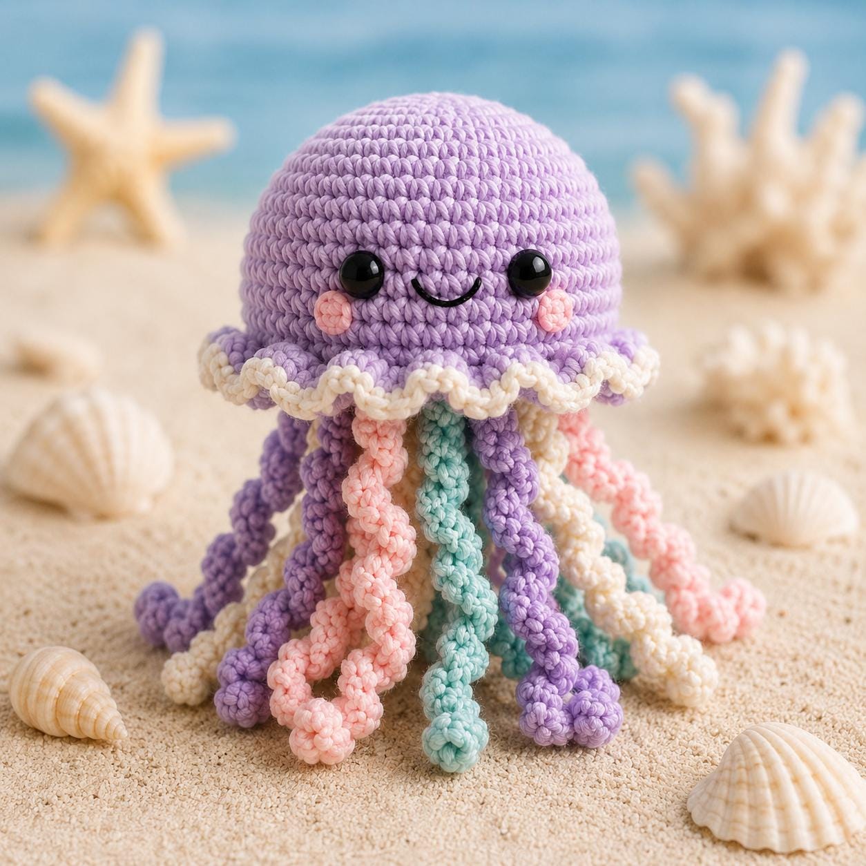 38 Crochet Kawaii Patterns with Keychains, Amigurumi, Hats, and Coasters 27 Crochet Jellyfish Amigurumi
