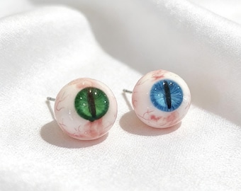 Brincos de Olho Sangrento, Brincos de Olho de Terror, Brincos Góticos Pendentes, Ganchos de Aço Titânio, Joias de Halloween