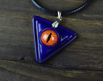 Colar com Pingente de Olho Mini Joia de Olho Cordão de Couro Colar Gótico Artesanal Pingente de Olho de Vidro Colar de Casal Presente Exclusivo