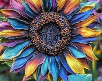 Girasoles de colores variados (paquete de 25 unidades) – Flores vibrantes para el jardín (25 semillas)