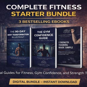 Fitness Starter Bundle | 3 eBooks: Body Transformation, Gym Confidence, Strength Training (Digital Download)