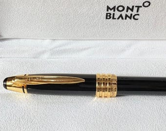 Montblanc John F. Kennedy Edition Golden Black Ball Pen - Black Refill Inside with Box