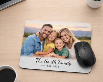 Personalised Photo Mouse Mat – Custom Upload Your Picture Desk Mat (23x19.5cm)
