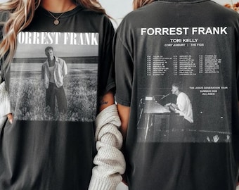 Comfort Colors フォレスト・フランク ツアー 2026 ジーザス・ジェネレーション Tシャツ、クリスチャン美学、ワーシップミュージック グラフィックTシャツ、ヴィンテージスタイル ユニセックスシャツ