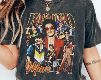 Bruno Mars T-Shirt, The Romantic Tour Vintage Rap Sweatshirt, 90s Retro Music Merch Hoodie