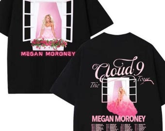 Megan Moroney Cloud 9 Tour T-Shirt - Official Concert Merch | Unisex Black Cotton Tee, Tour Dates & Singer Graphic Tee, NTTN34