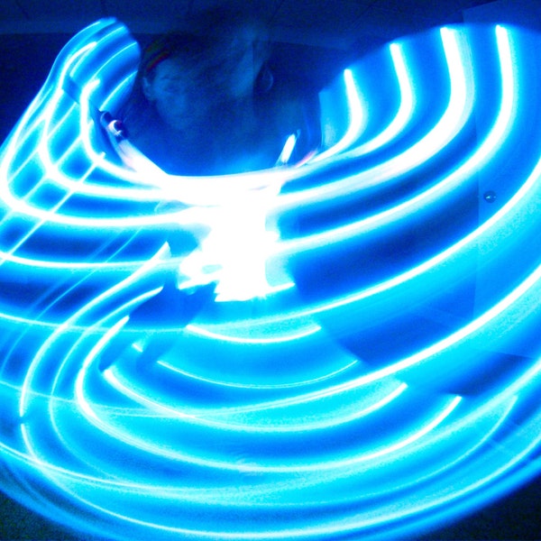 Solid Color LED Hula Hoop - Ice Blue