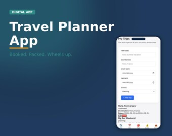 Reiseplaner App | Reiseplaner Budget & Packlisten | Gemeinsame Reiseplanung