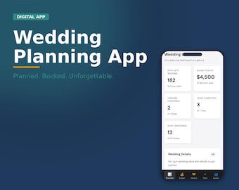 Hochzeitsplanungs-App | Budget Tracker, Gästeliste, Vendor Managment, Timeline Tool