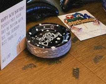 Black Glitter Happy Birthday Table Confetti – 100pcs Sparkle Scatter Decor for Adult Birthday, Milestone Celebrations, DIY Crafts & Party