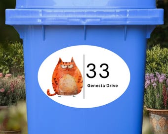 Naklejki na kosze na śmieci z możliwością wyboru i miksowania, naklejki z motywem Grumpy Cats, etykiety winylowe z numerem domu na zewnątrz, wodoodporne etykiety na pojemniki na żywność