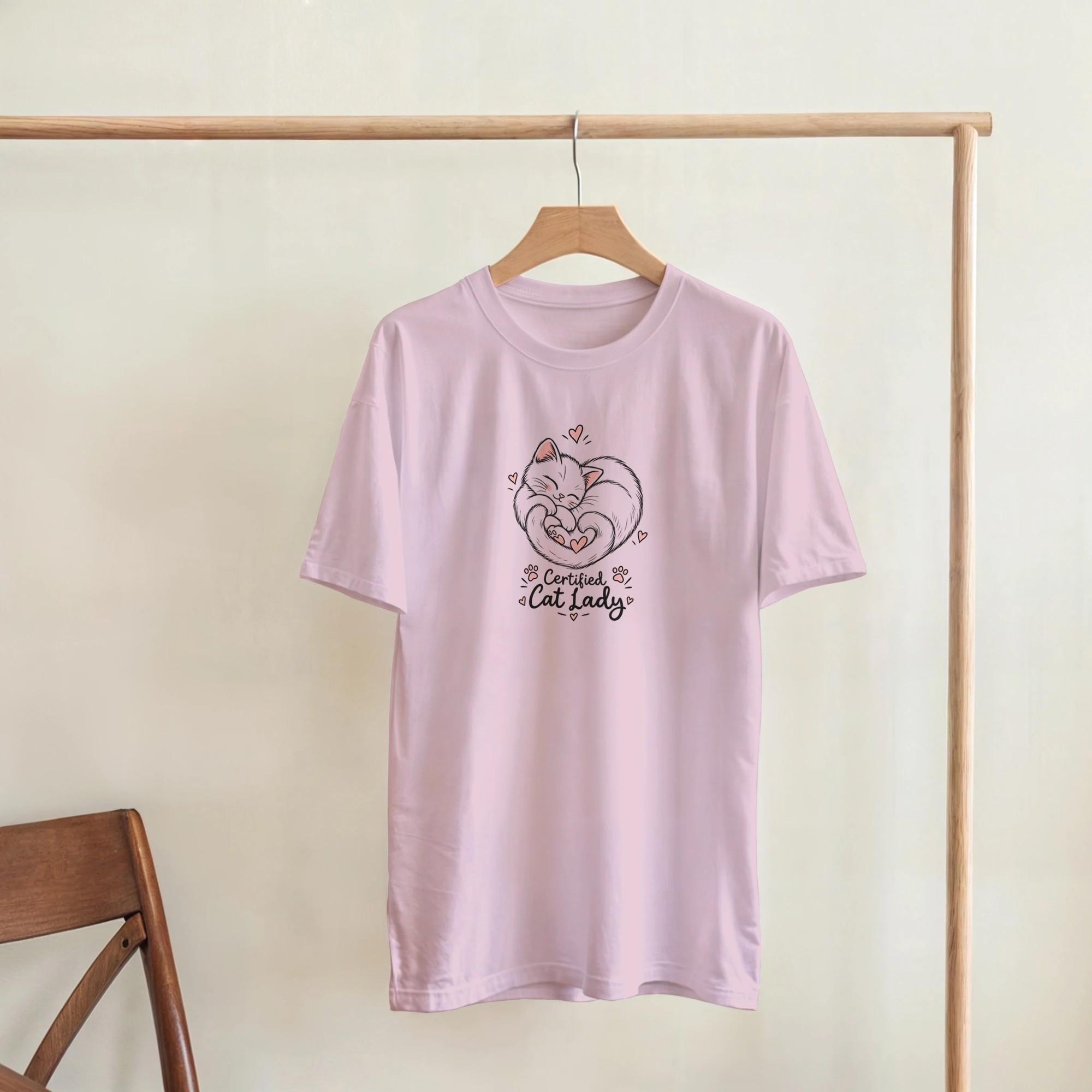 Certified Cat Lady Shirt for Women Who Are Ruled by Their Cats | Etsy product mockup