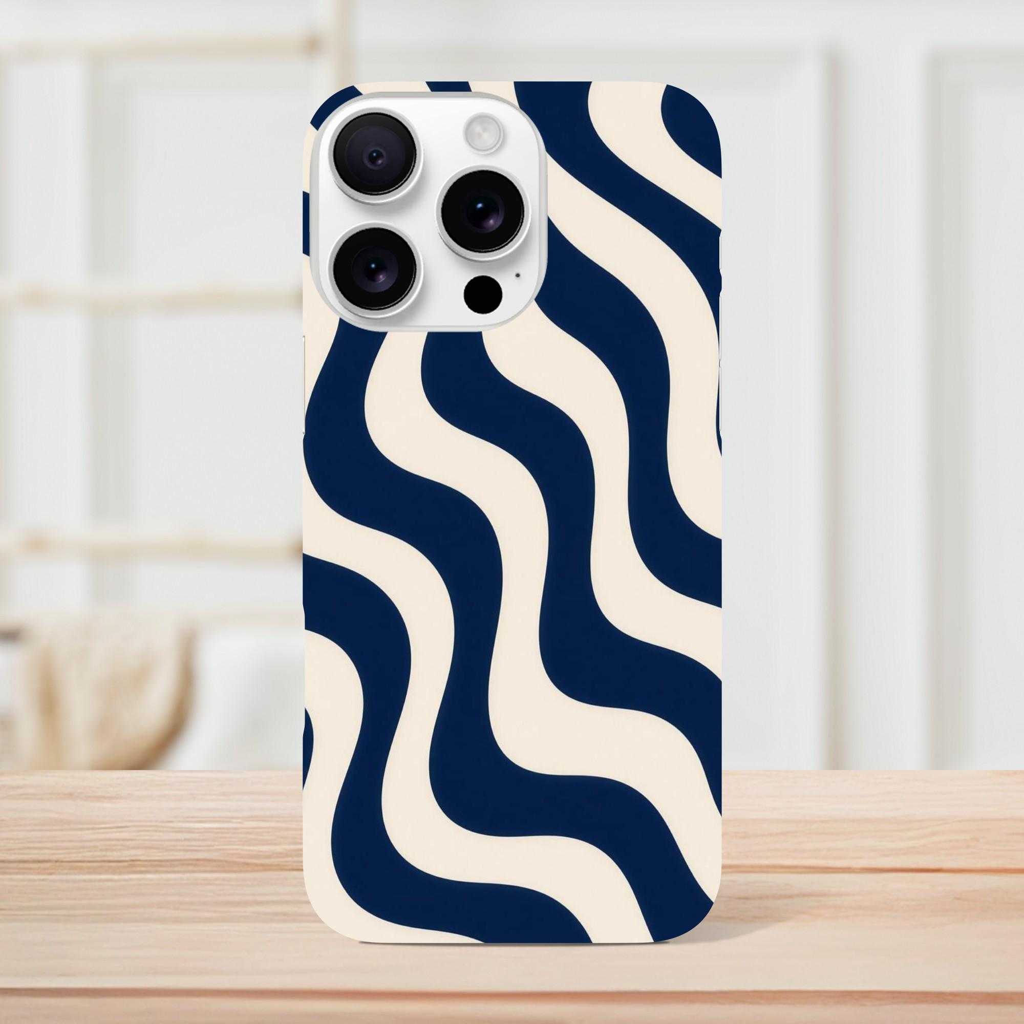 Wavy Line Phone Case, Abstract Minimalist Case, Modern Swirl Phone Case, Trendy Aesthetic Case, Bold Wave Pattern Case | Etsy product mockup