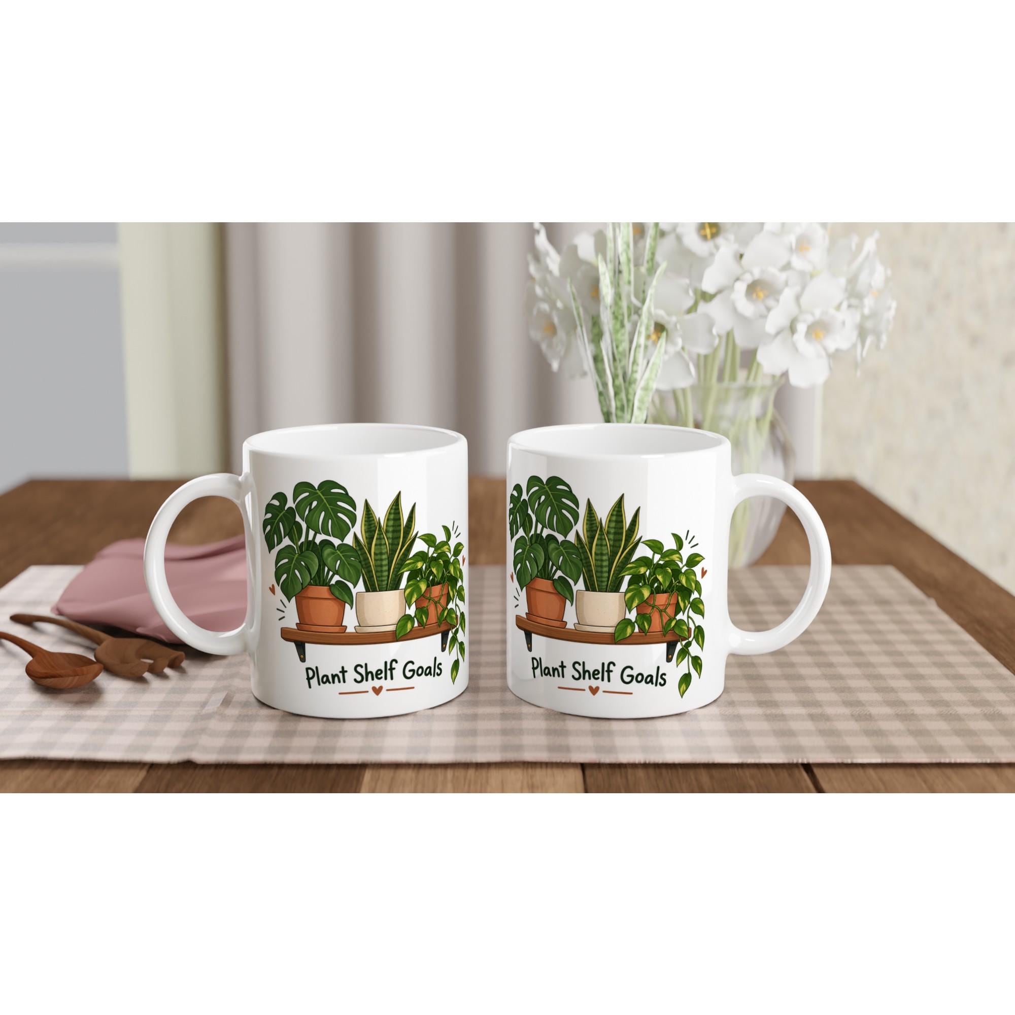 Plant Shelf Goals Mug with Houseplant Illustration for Indoor Jungle Lovers | Etsy product mockup