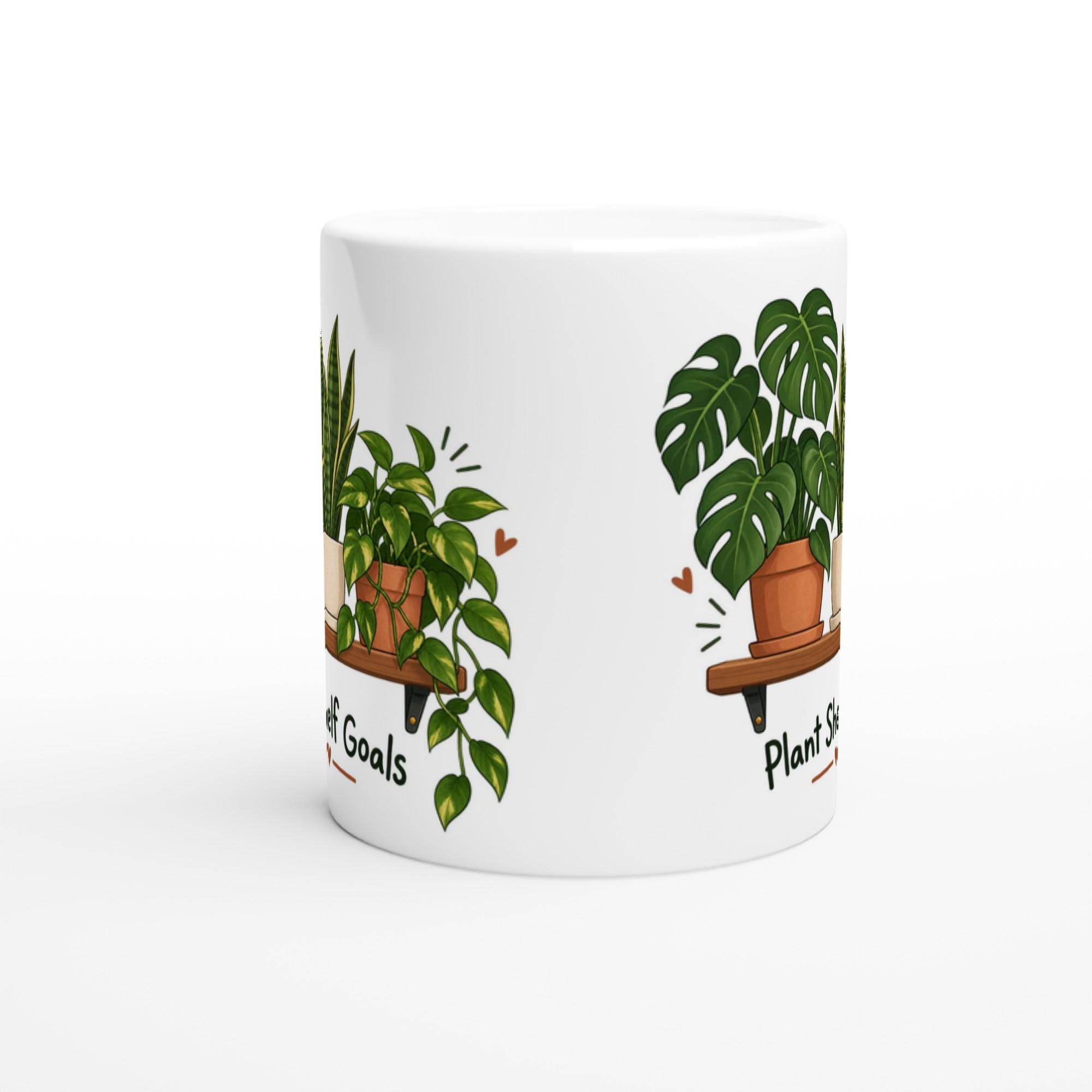 Plant Shelf Goals Mug with Houseplant Illustration for Indoor Jungle Lovers | Etsy product mockup