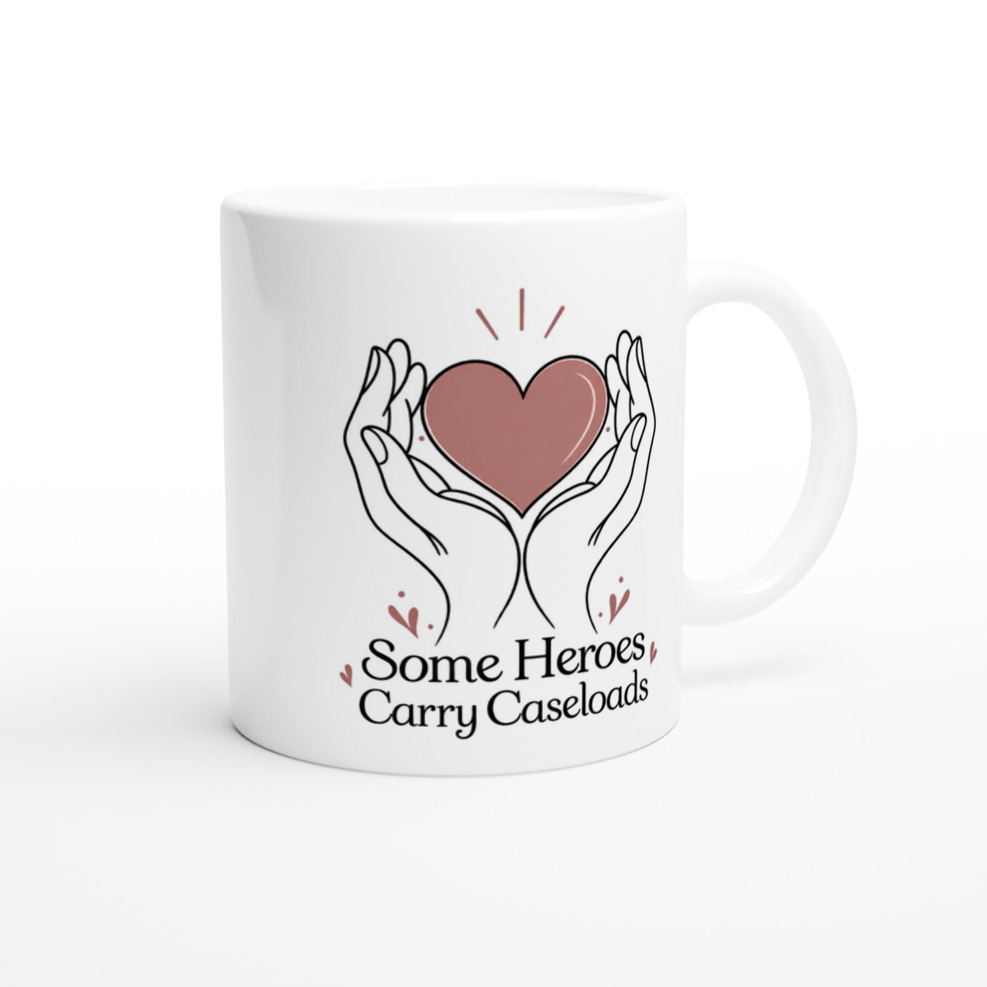 Some Heroes Carry Caseloads Mug for Social Workers Who Give Everything | Etsy product mockup