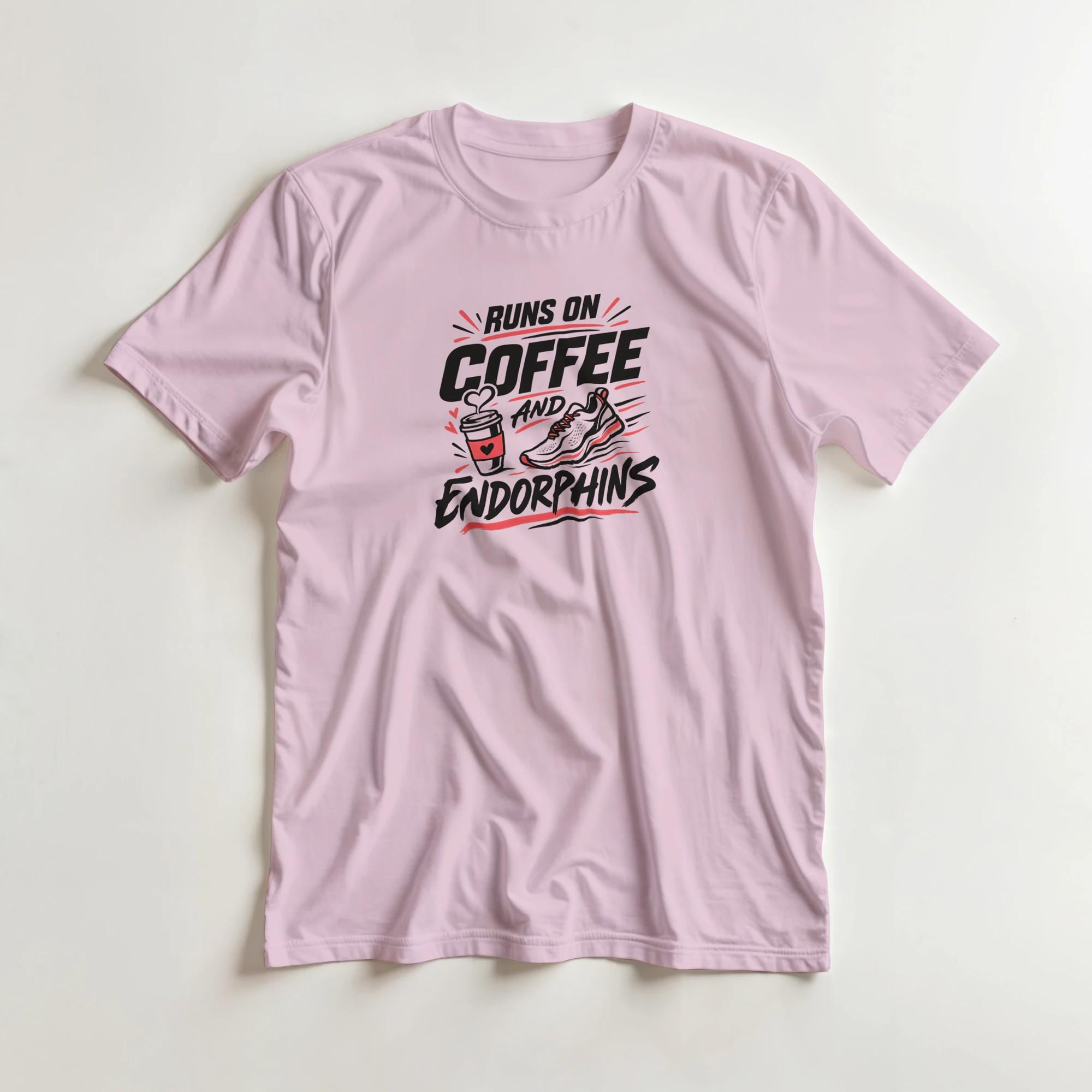 Runs On Coffee And Endorphins Shirt for Women Who Love Their Morning Miles | Etsy product mockup