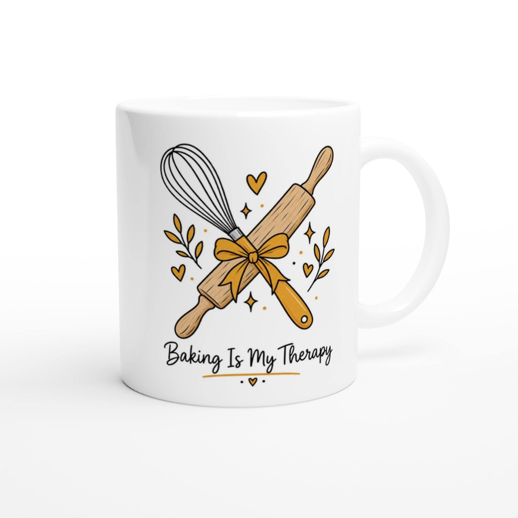 Baking Is My Therapy Mug for Home Bakers Who Find Peace in Flour and Sugar | Etsy product mockup