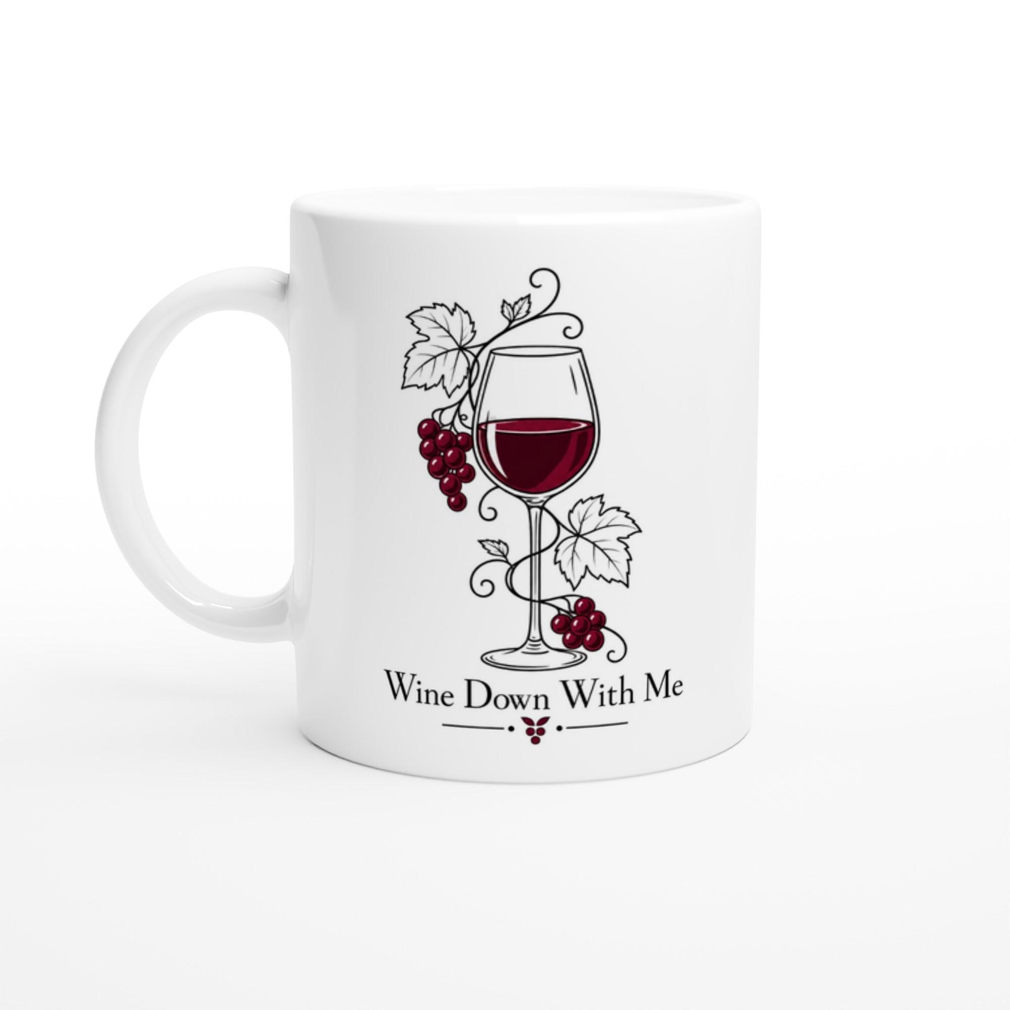 Wine Down With Me Mug for Anyone Who Prefers Their Coffee Mug Doubles as a Wine Glass | Etsy product mockup