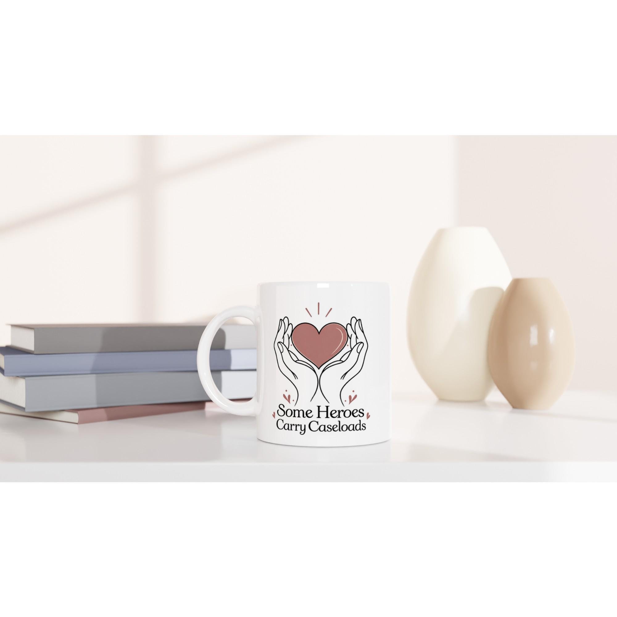 Some Heroes Carry Caseloads Mug for Social Workers Who Give Everything | Etsy product mockup
