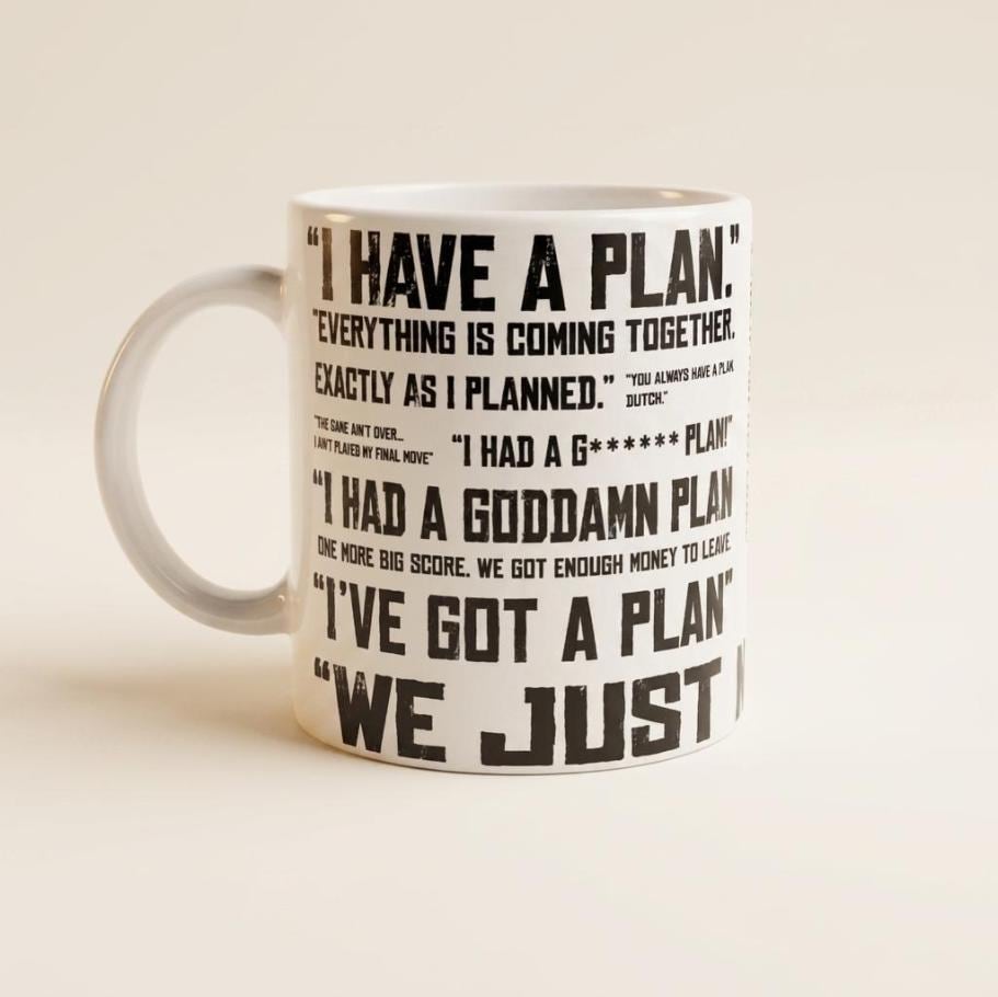 Red Dead Redemption 2 Inspired Mug, Dutch Van Der Linde Quote Coffee Cup | Etsy product mockup