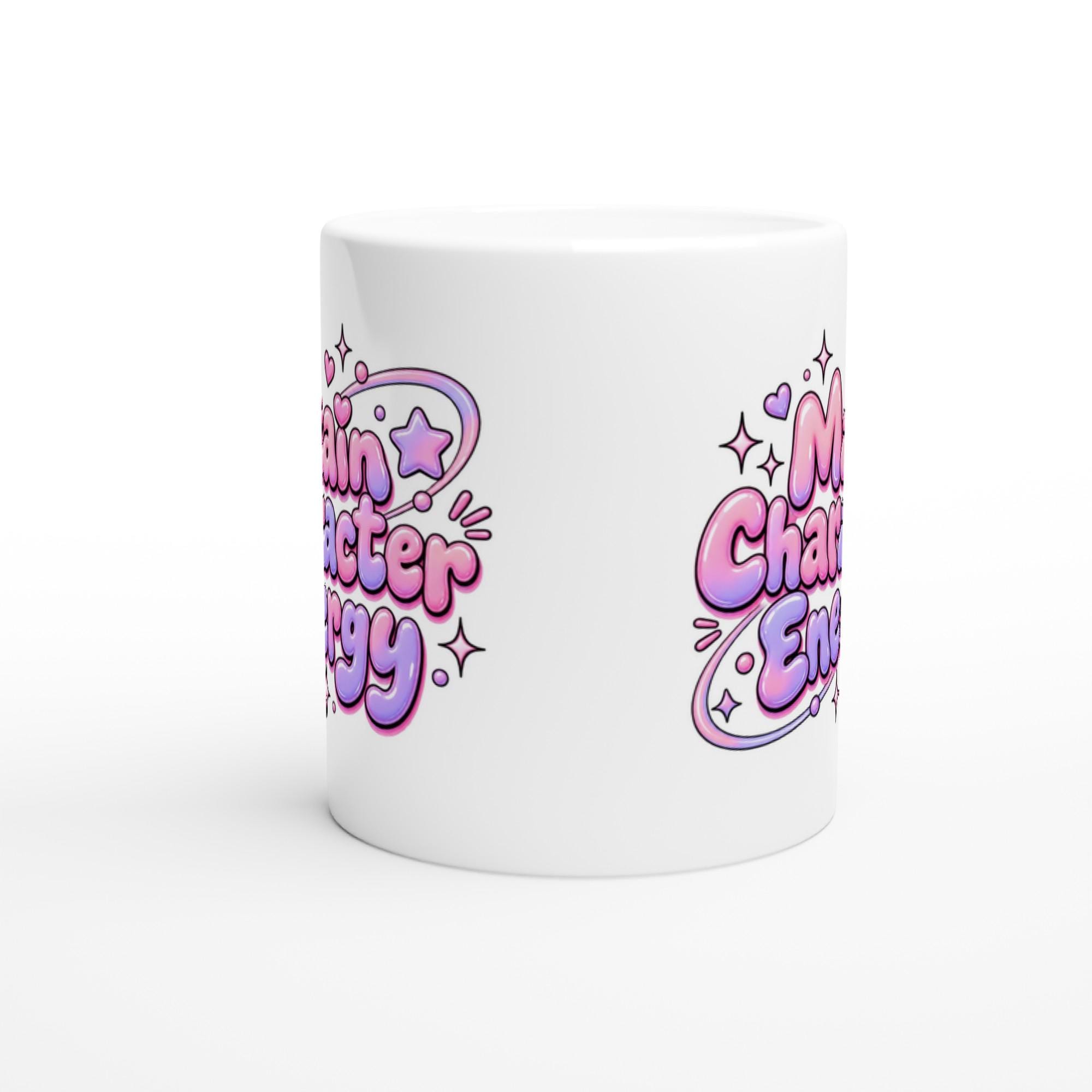 Main Character Energy Mug, Y2K Aesthetic Coffee Mug, Cute Kawaii Coffee Cup, Trendy Pastel Mug Gift, Cutecore Aesthetic Mug | Etsy product mockup