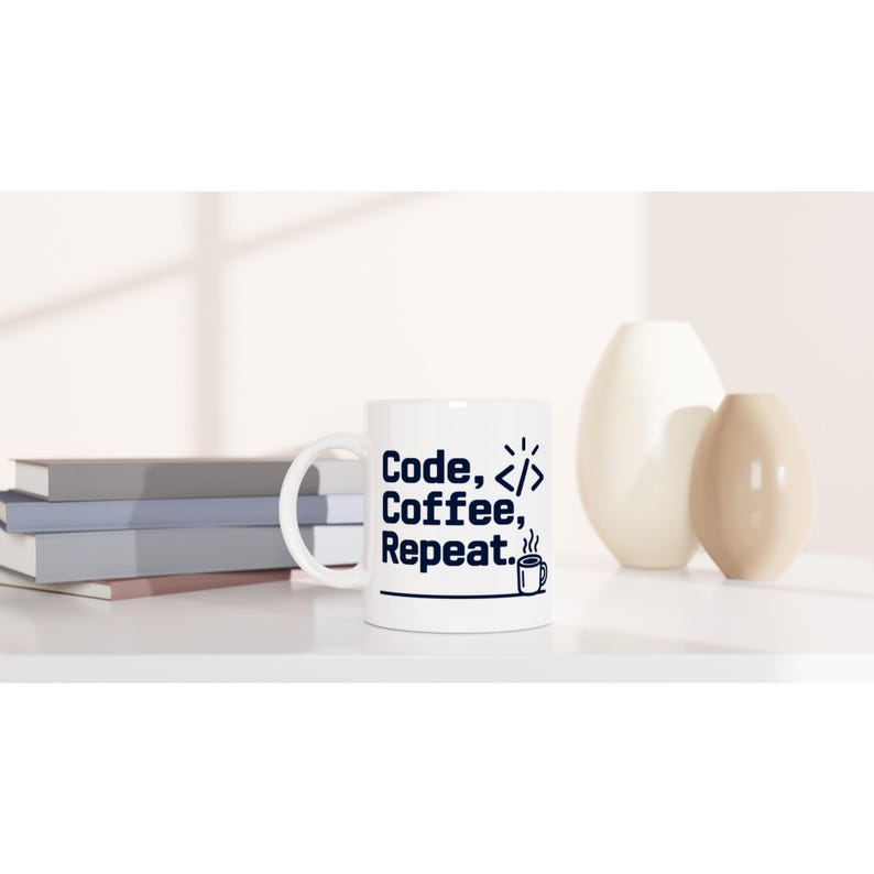 Code Coffee Repeat Mug for Developers Who Debug Better With Caffeine image 6