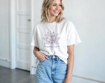 T-shirt « Respirez, lâchez prise » pour les amateurs de yoga en quête de calme et d'équilibre