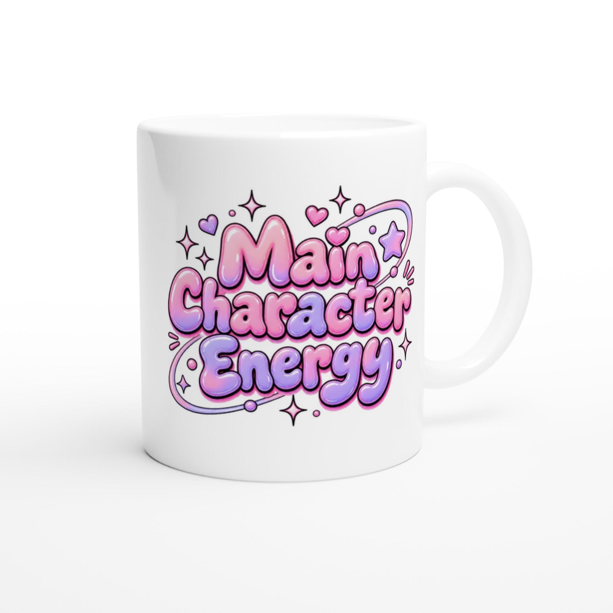 Main Character Energy Mug, Y2K Aesthetic Coffee Mug, Cute Kawaii Coffee Cup, Trendy Pastel Mug Gift, Cutecore Aesthetic Mug | Etsy product mockup
