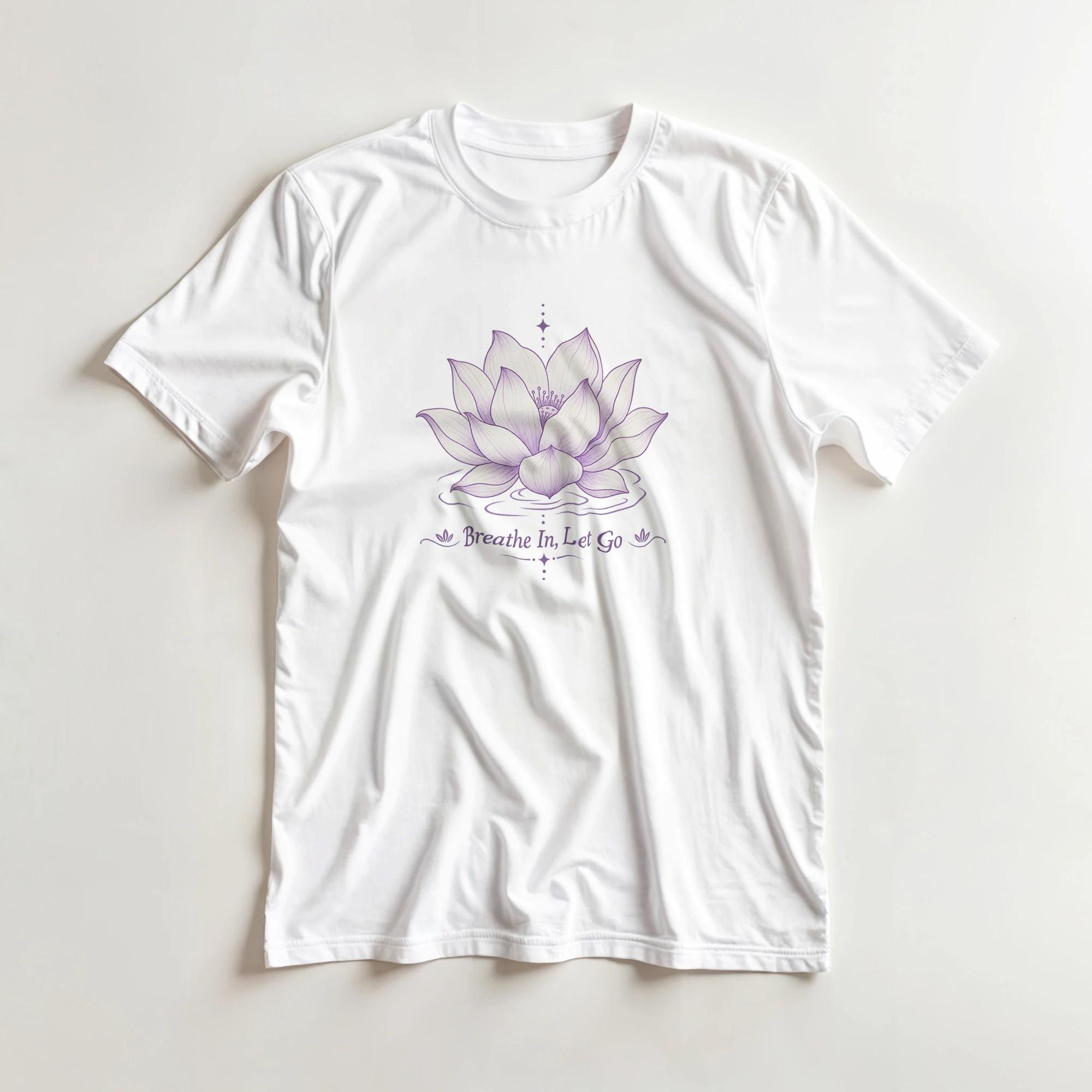 Breathe In Let Go Shirt for Yoga Lovers Seeking Calm and Balance | Etsy product mockup