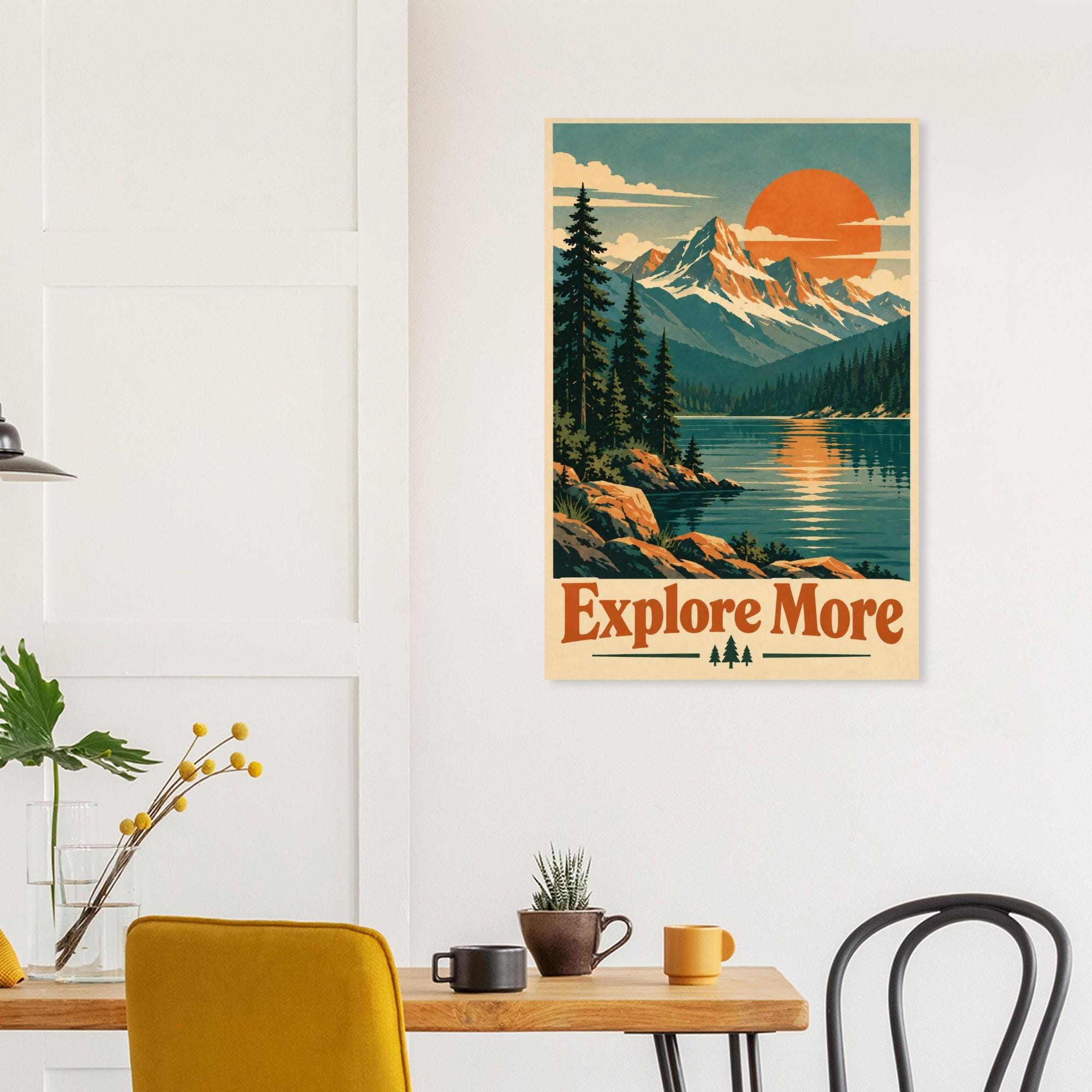 Explore More Vintage National Park Poster in Retro Mid Century Travel Style | Etsy product mockup