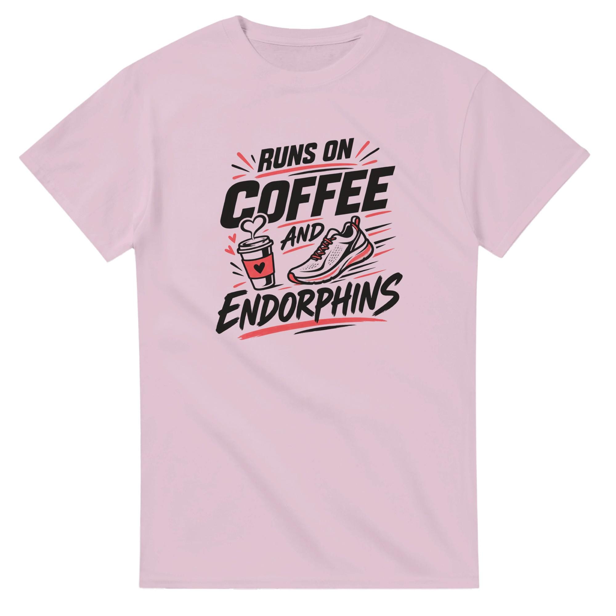 Runs On Coffee And Endorphins Shirt for Women Who Love Their Morning Miles | Etsy product mockup
