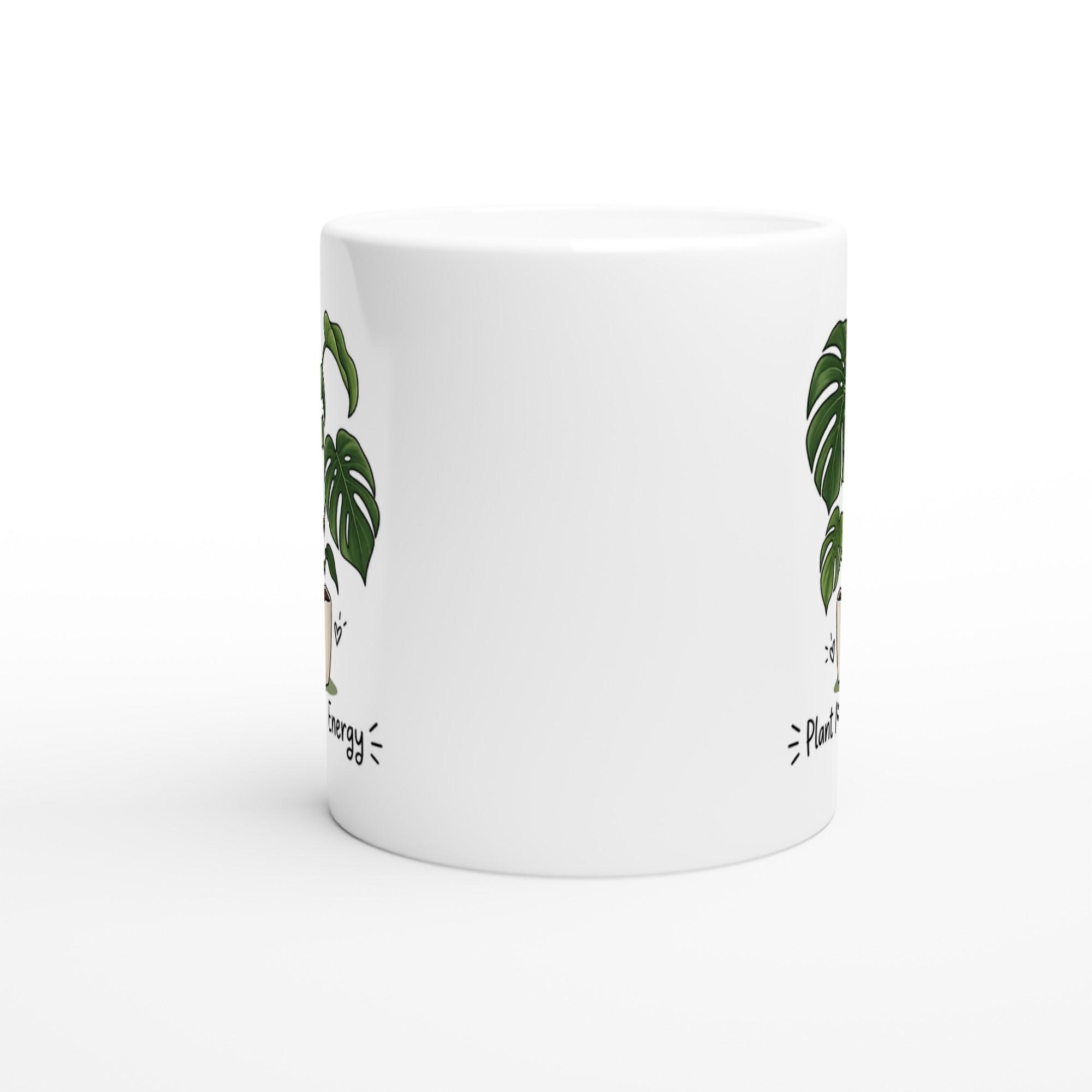 Plant Mom Energy Mug, Plant Lover Coffee Mug, Monstera Leaf Mug Gift, Minimalist Plant Mug, Urban Jungle Aesthetic Cup | Etsy product mockup