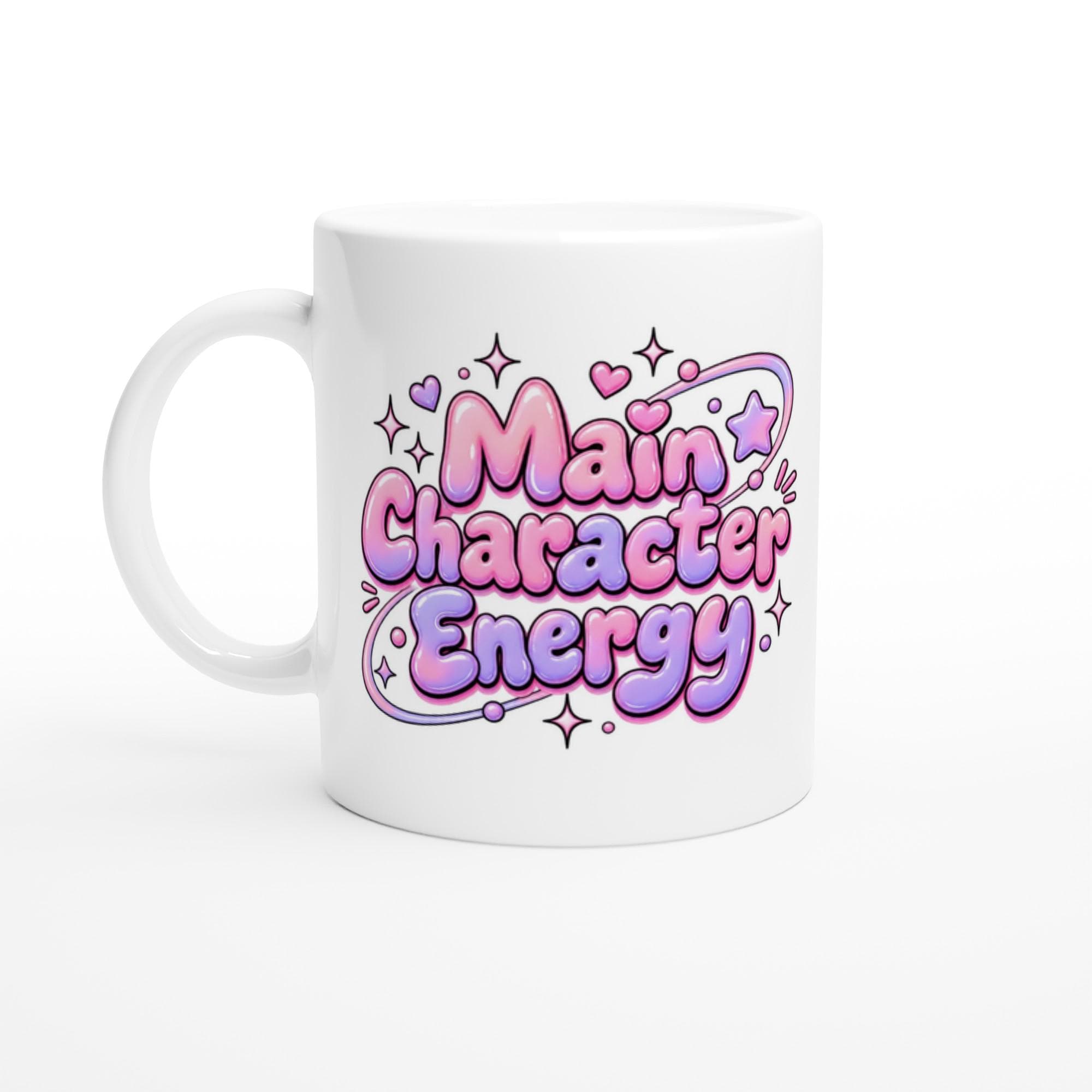 Main Character Energy Mug, Y2K Aesthetic Coffee Mug, Cute Kawaii Coffee Cup, Trendy Pastel Mug Gift, Cutecore Aesthetic Mug | Etsy product mockup