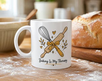 Mug « La pâtisserie, ma thérapie » pour les pâtissiers amateurs qui trouvent la paix dans la farine et le sucre