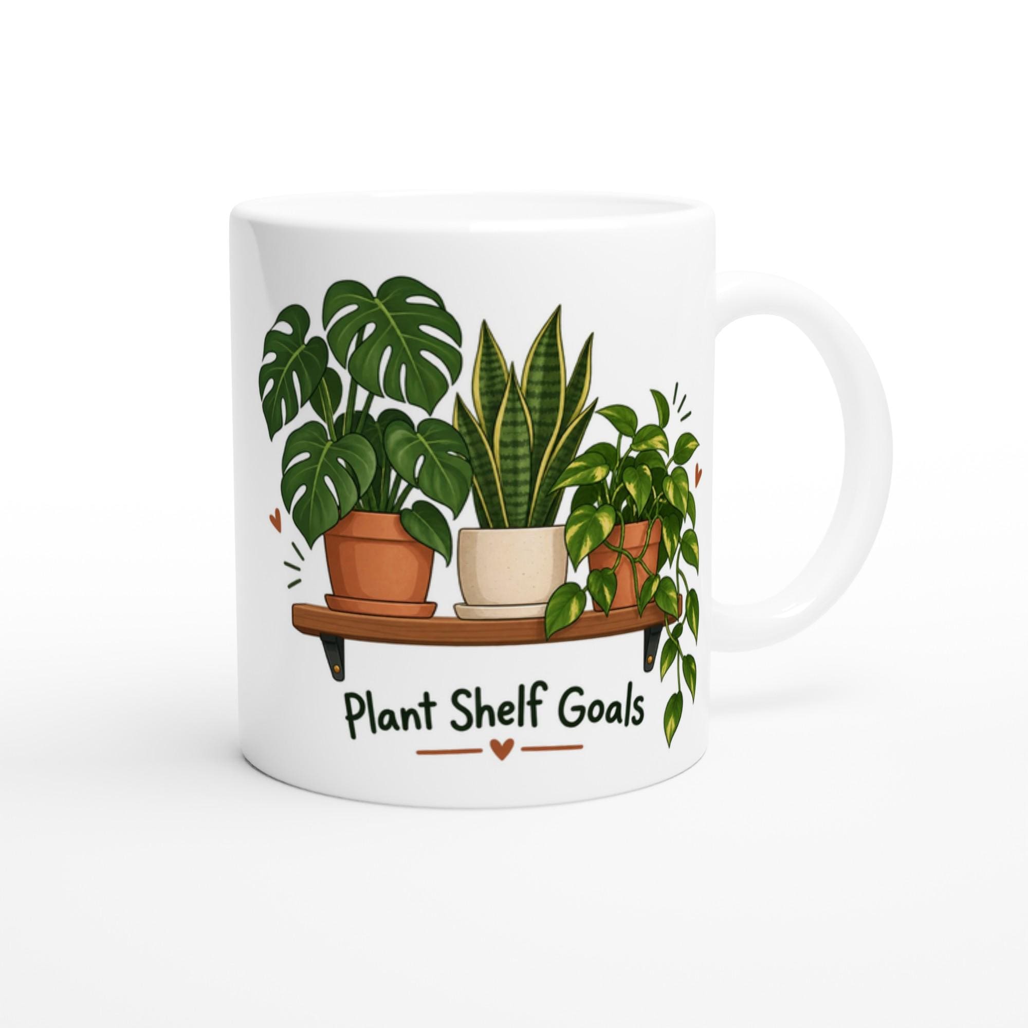 Plant Shelf Goals Mug with Houseplant Illustration for Indoor Jungle Lovers | Etsy product mockup