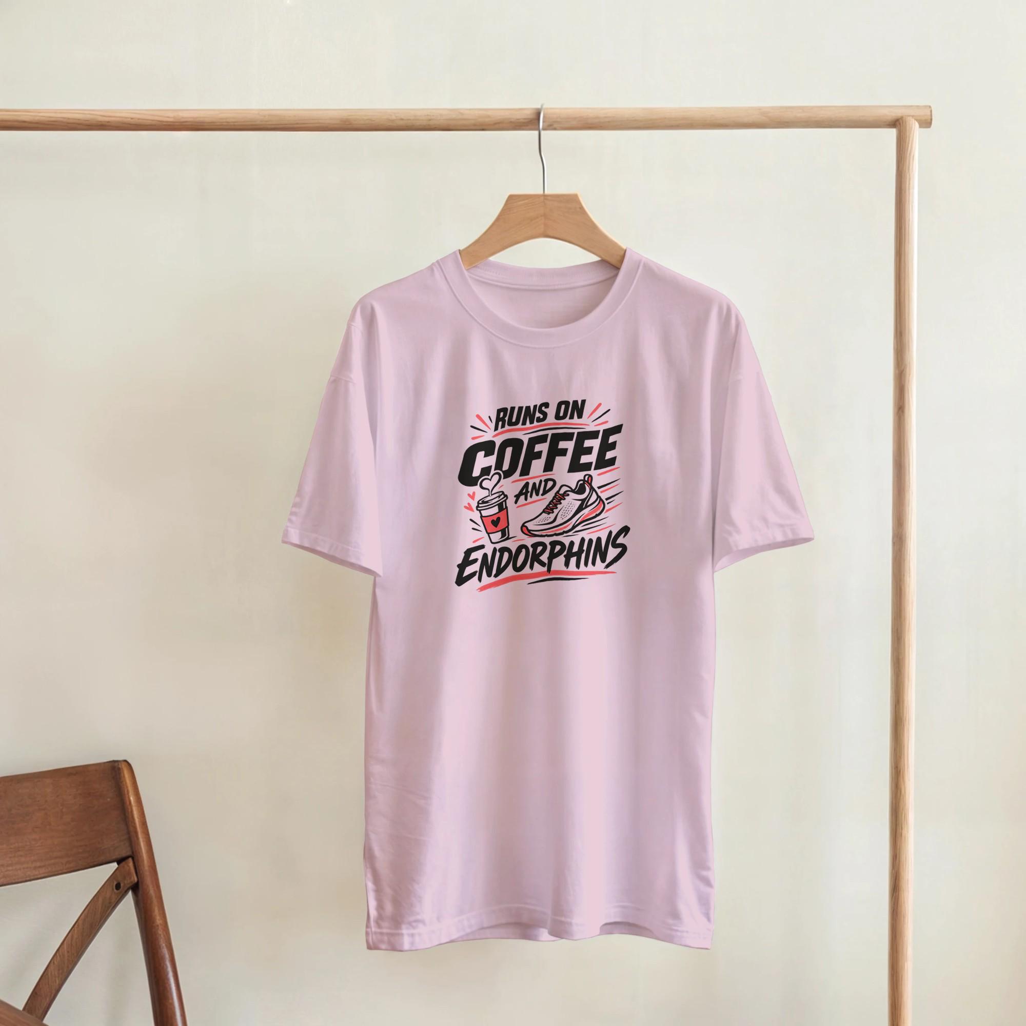 Runs On Coffee And Endorphins Shirt for Women Who Love Their Morning Miles | Etsy product mockup