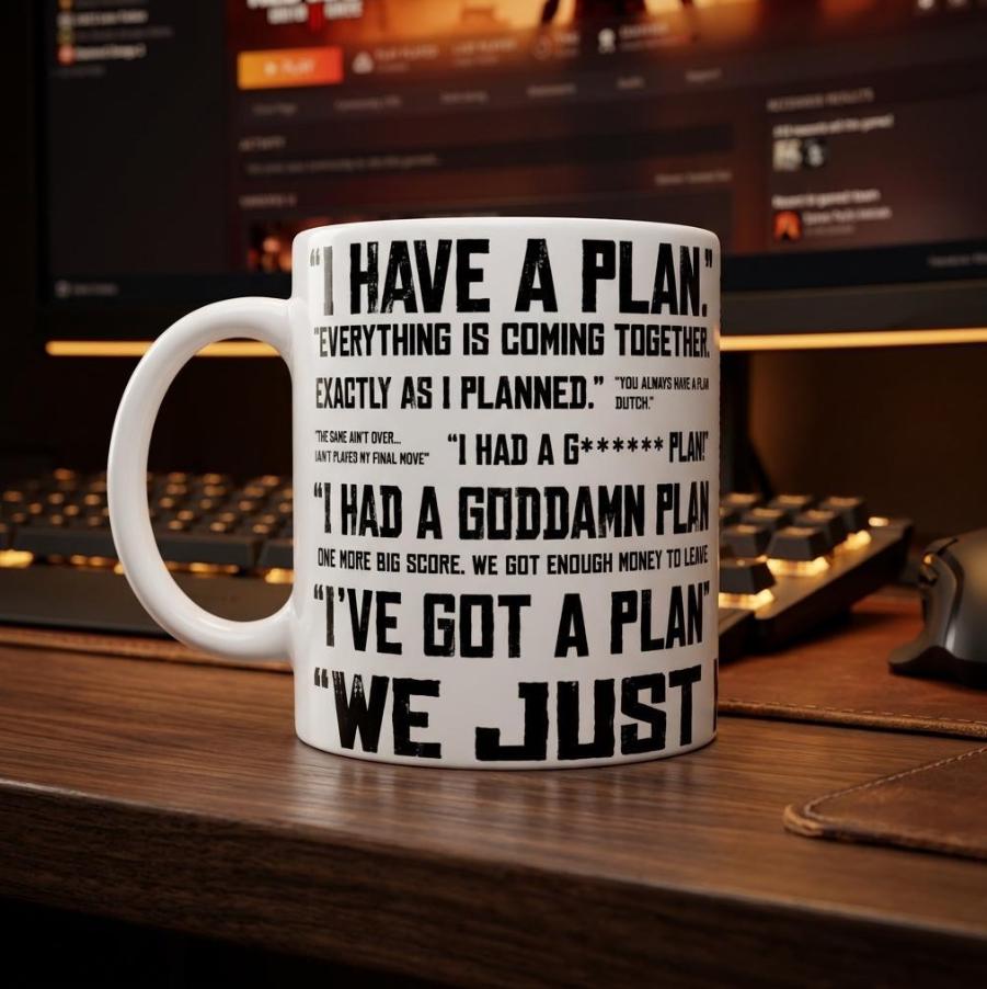 Red Dead Redemption 2 Inspired Mug, Dutch Van Der Linde Quote Coffee Cup | Etsy product mockup